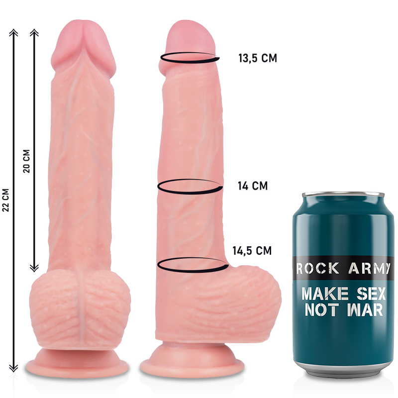 ROCKARMY - ARCOTE + VIBRADOR DE SILICONA LÍQUIDO PREMIUM APACHE CONTROLE REMOTO 20.5 CM -O- 4.62 CM