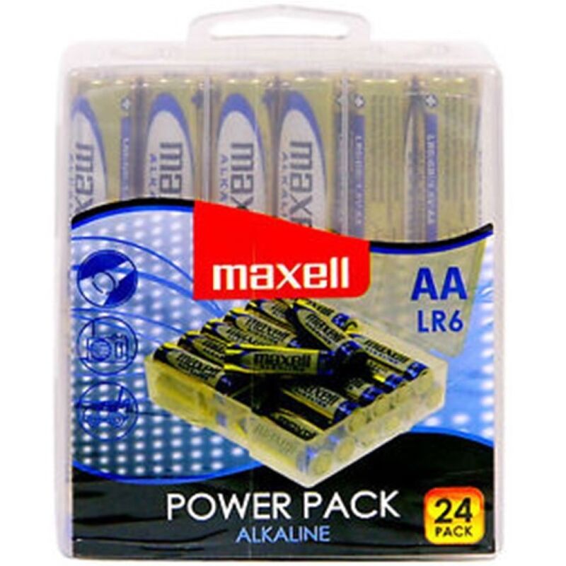MAXELL - PAQUETE DE BATERÍAS ALCALINAS AA LR6 * 24 PILAS
