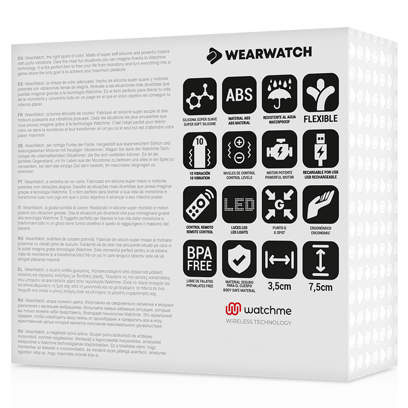 WEARWATCH - HUEVO CONTROLO REMOTO TECNOLOGIA WATCHME ÁGUA MARINHA/AZABACHE