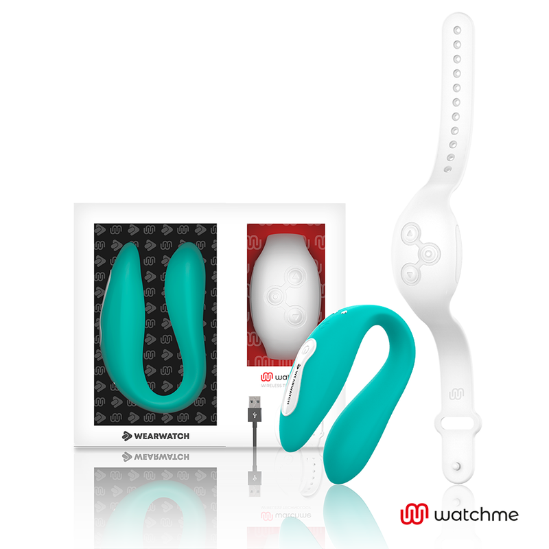 WEARWATCH - VIBRADOR DUAL TECHNOLOGY WATCHME ÁGUA MARINHA / BRANCO