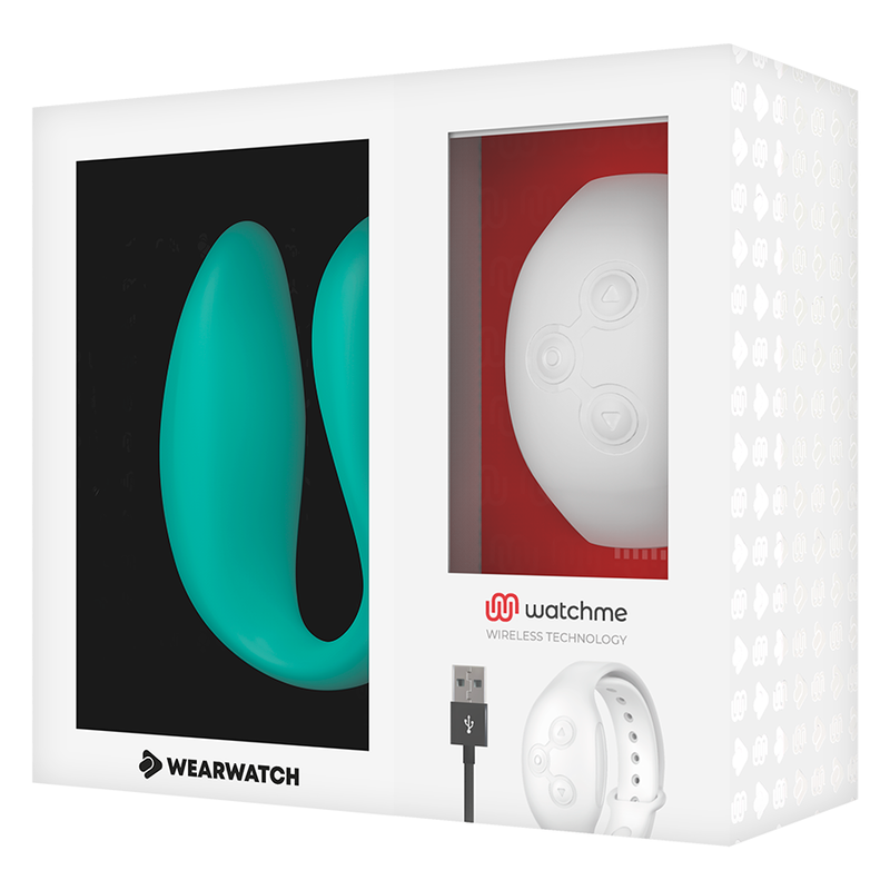 WEARWATCH - VIBRADOR DUAL TECHNOLOGY WATCHME ÁGUA MARINHA / BRANCO