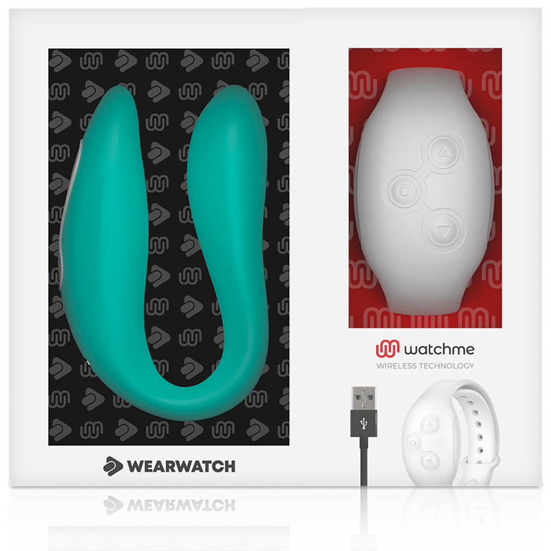 WEARWATCH - VIBRADOR DUAL TECHNOLOGY WATCHME ÁGUA MARINHA / BRANCO