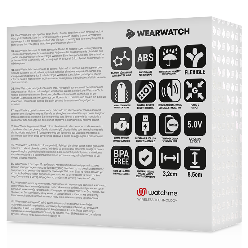 WEARWATCH - VIBRADOR DUAL TECNOLOGIA WATCHME ÁGUA MARINHA/AZABACHE
