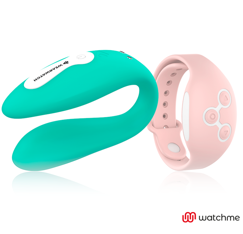 WEARWATCH - VIBRADOR DUAL TECNOLOGIA WATCHME ÁGUA MARINHA/ROSA