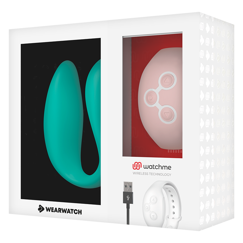 WEARWATCH - VIBRADOR DUAL TECNOLOGIA WATCHME ÁGUA MARINHA/ROSA
