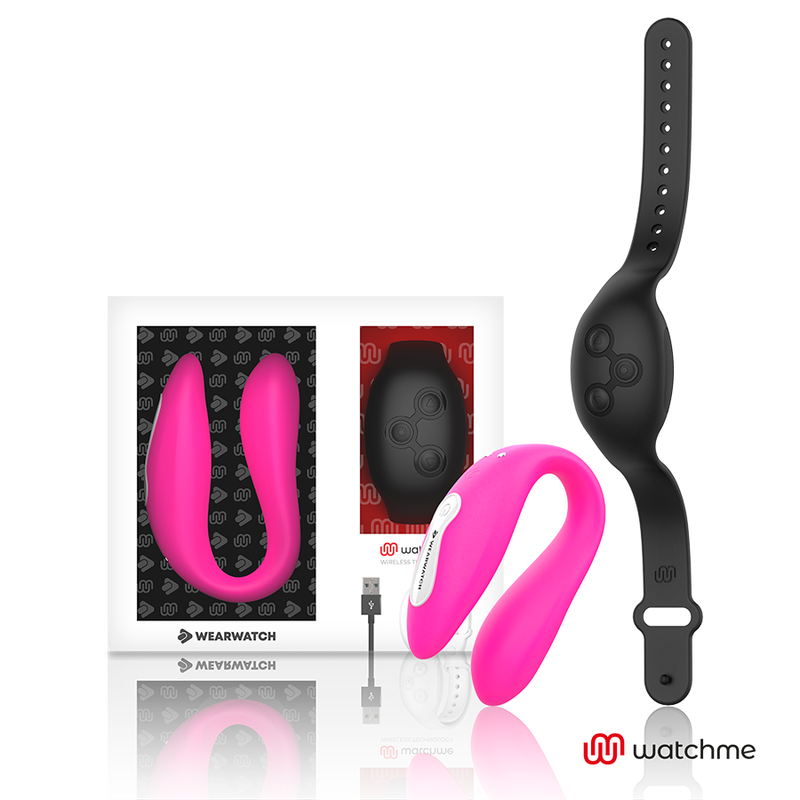 WEARWATCH - VIBRADOR WATCHME DUAL TECNOLOGÍA FÚCSIA/AZABACHE