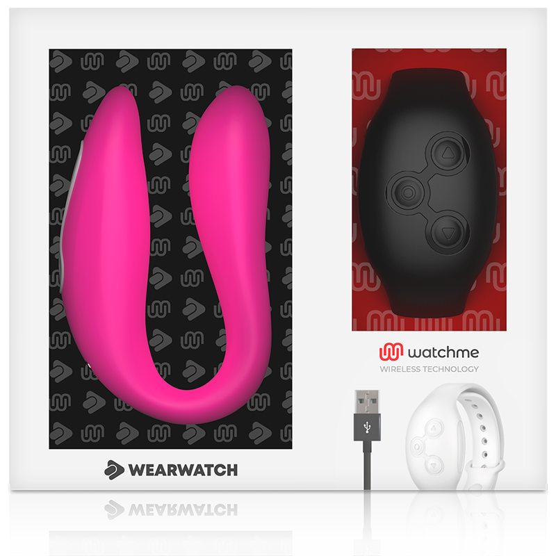 WEARWATCH - VIBRADOR WATCHME DUAL TECNOLOGÍA FÚCSIA/AZABACHE