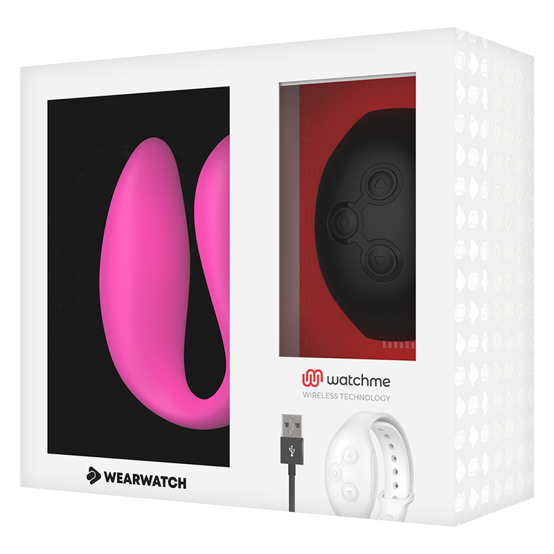 WEARWATCH - VIBRADOR WATCHME DUAL TECNOLOGÍA FÚCSIA/AZABACHE