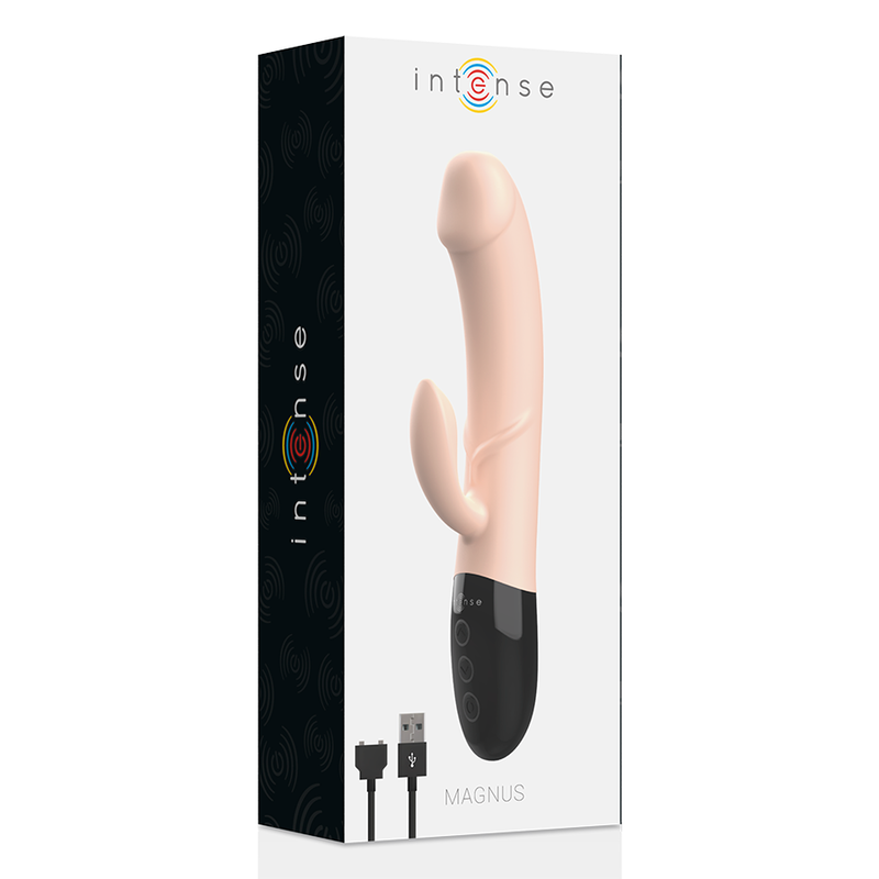 INTENSO - VIBRADOR RECARREGVEL MAGNUS DUAL NATURAL