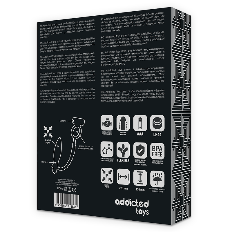 ADDICTED TOYS - PLUG ANAL CON ANILLO VIBRATORIO