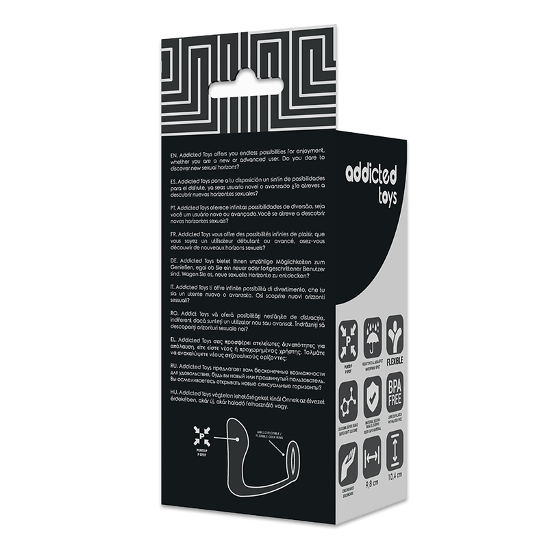 ADDICTED TOYS - PLUG ANAL COM ANEL DE SILICONA PRETO