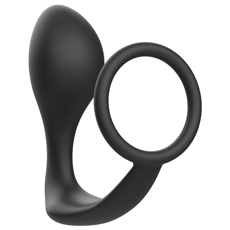 ADDICTED TOYS - PLUG ANAL COM ANEL DE SILICONA PRETO