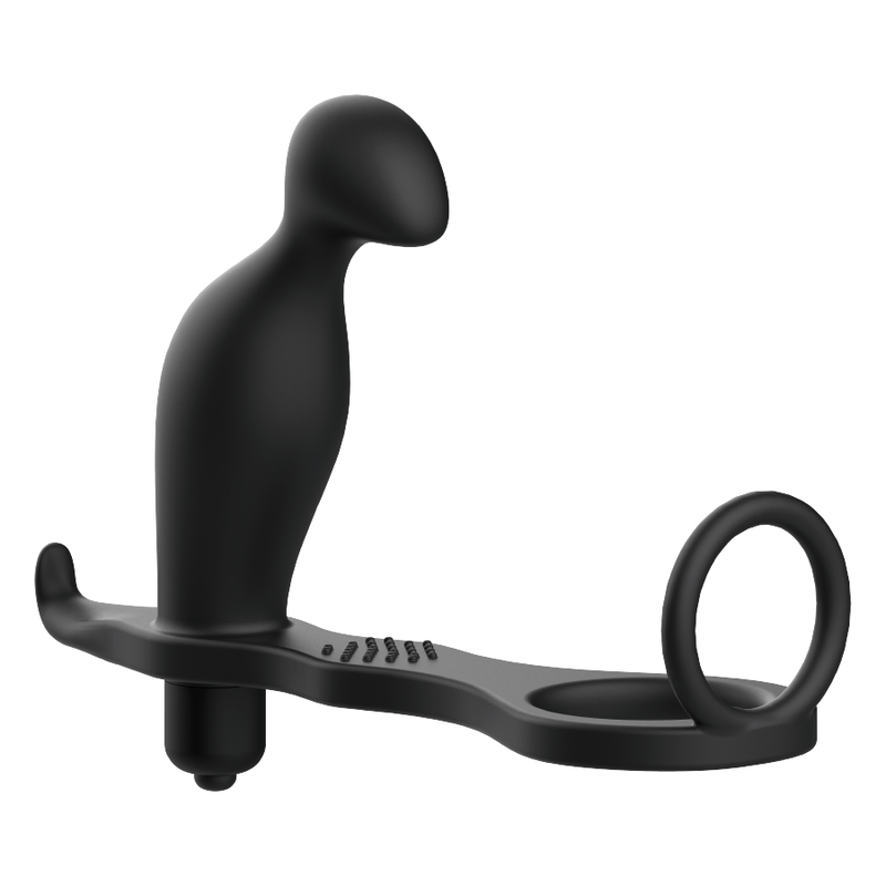 ADDICTED TOYS - PLUG ANAL - CON ANILLO DE SILICONA NEGRO 12 CM