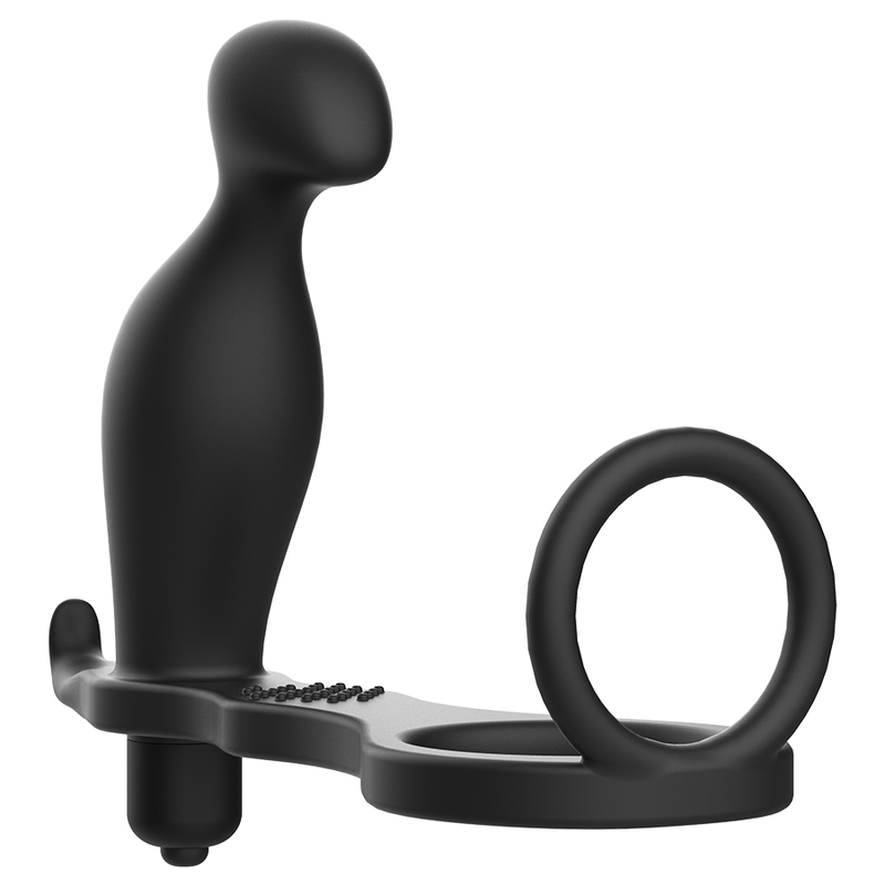 ADDICTED TOYS - PLUG ANAL - CON ANILLO DE SILICONA NEGRO 12 CM