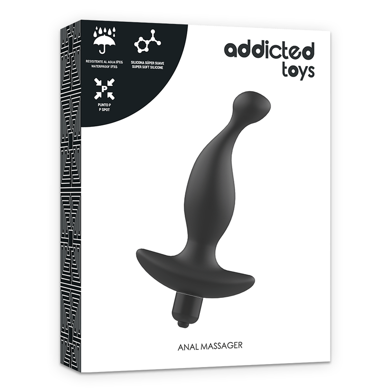 ADDICTED TOYS - MASAJEADOR ANAL CON VIBRACIÓN MODELO NEGRO 1