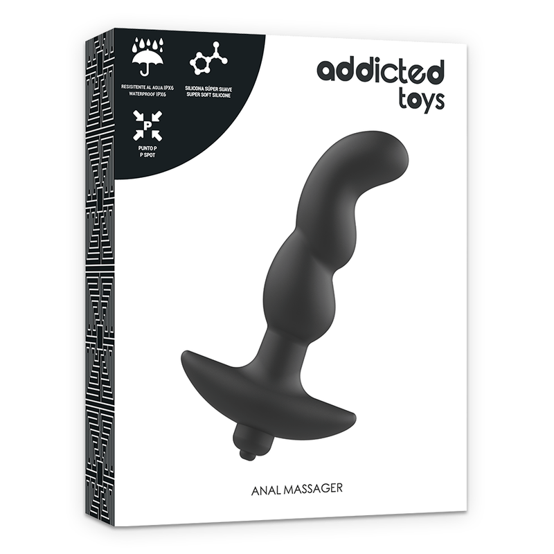 ADDICTED TOYS - MASAJEADOR ANAL COM VIBRAO PRETA MODELO 2