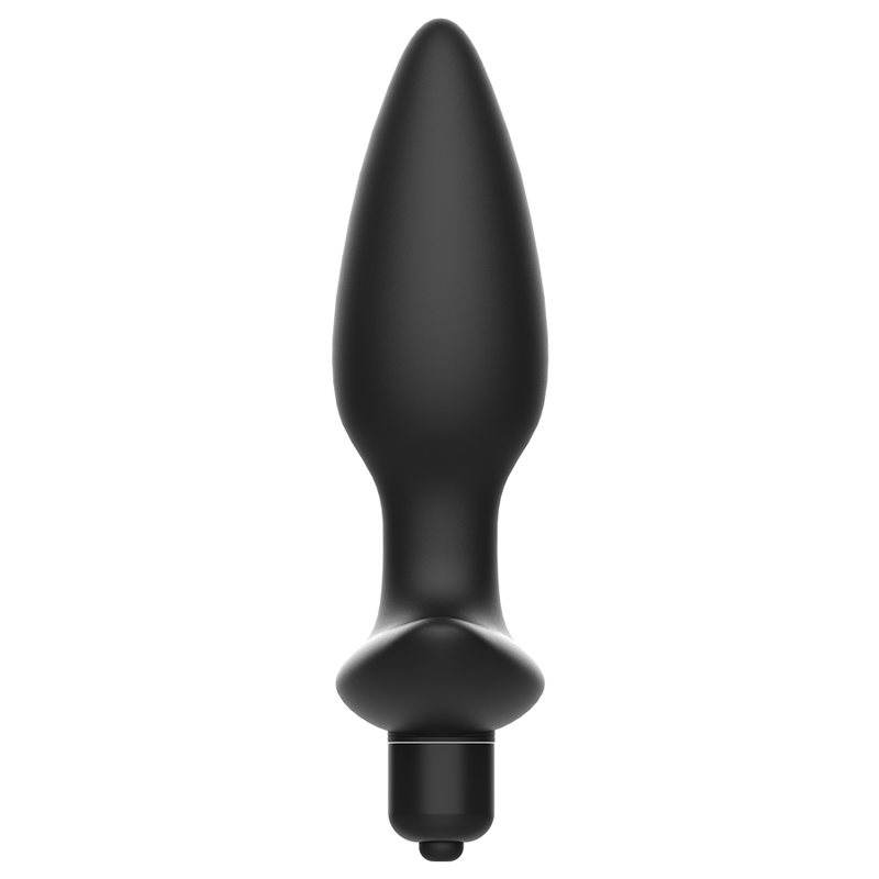 JUGUETES ADICTO - MASAJEADOR PLUG ANAL CON VIBRADOR NEGRO