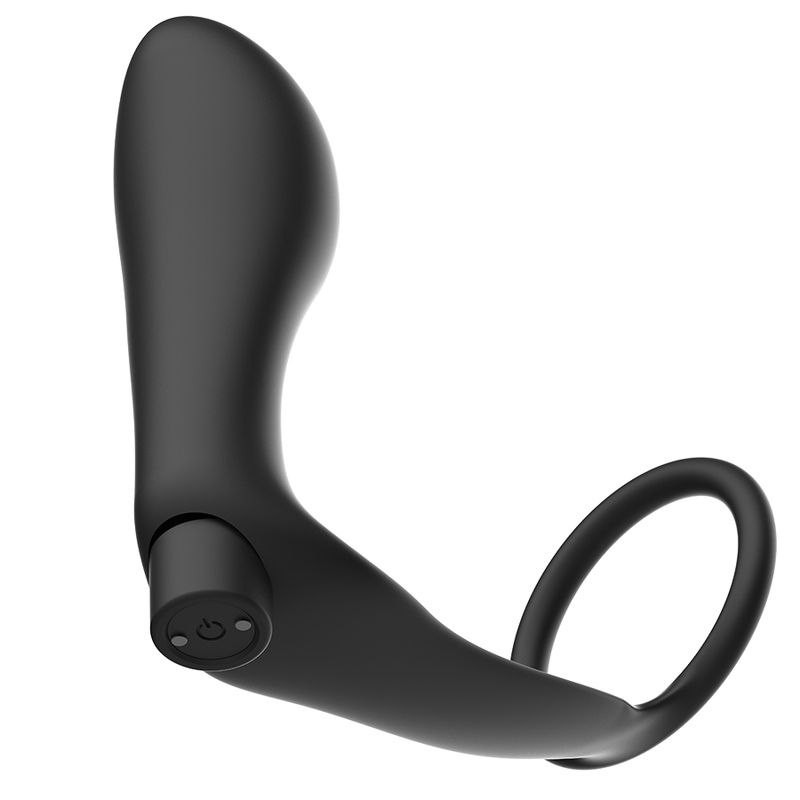ADDICTED TOYS - ANILLO DE PENE CON CONTROL REMOTO PLUG ANAL NEGRO RECARGABLE
